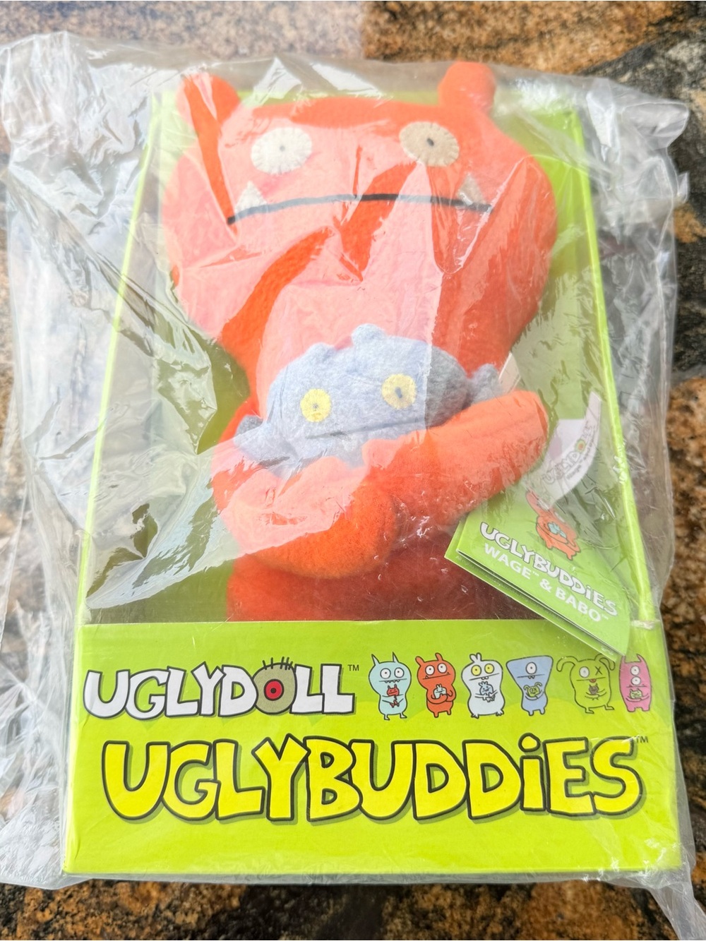 UGLY DOLLS UGLYDOLL UGLY BUDDIES UGLYBUDDIES WAGE & BABO 10" 2012 NEW PLUSH RARE